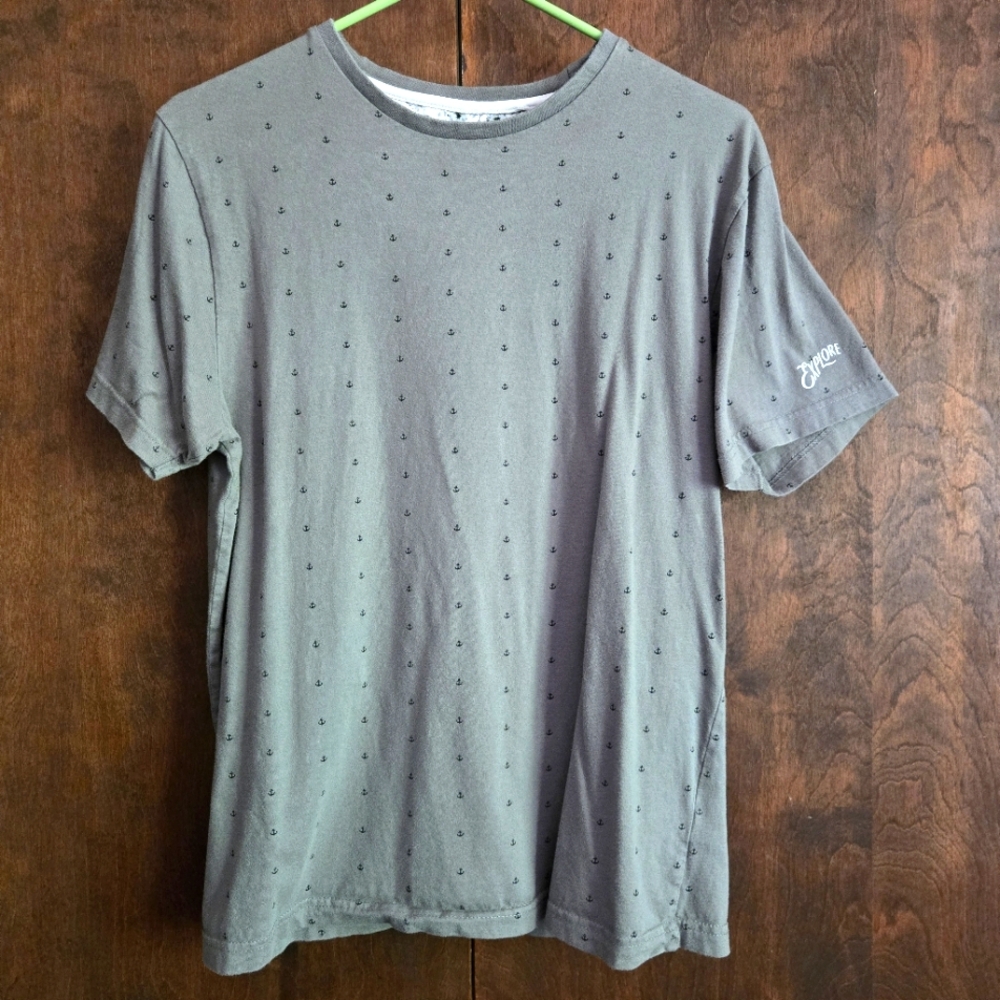 Denim & Flower Anchor Printed Tee PTP=19.5"